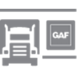 Truck icon with GAF logo