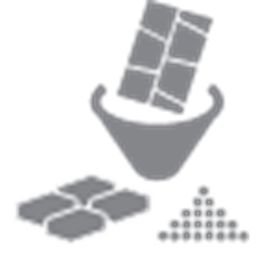 Shingles into funnel icon