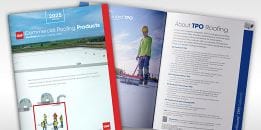 GAF Commercial brochure showing commercial roofing systems