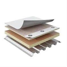 Components of the GAF fleece-back TPO mechanically-attached roofing system using metal fasteners